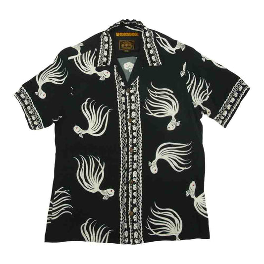 NEIGHBORHOOD ネイバーフッド 181TSNH-SHM04 OTHA FISH ALOHA R-SHIRT SS フィッシュ アロハ シャツ ダークネイビー系 S【中古】