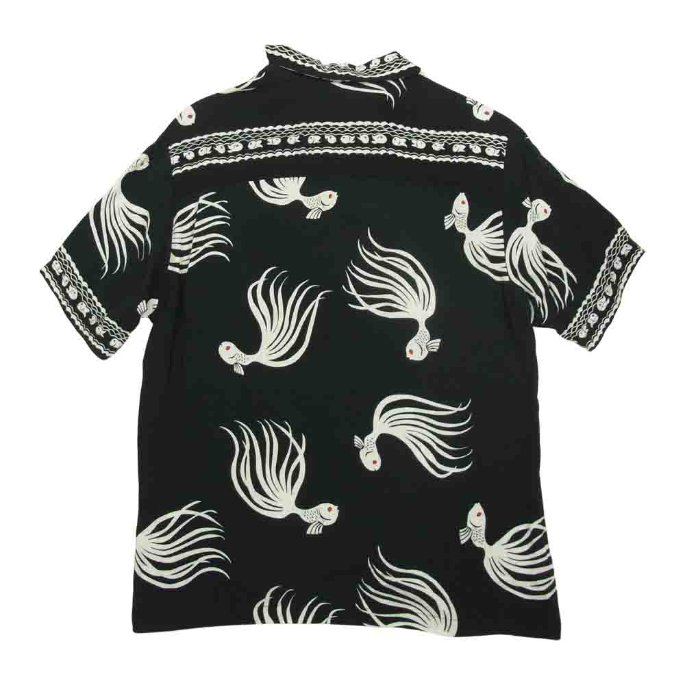 NEIGHBORHOOD ネイバーフッド 181TSNH-SHM04 OTHA FISH ALOHA R-SHIRT SS フィッシュ アロハ シャツ ダークネイビー系 S【中古】