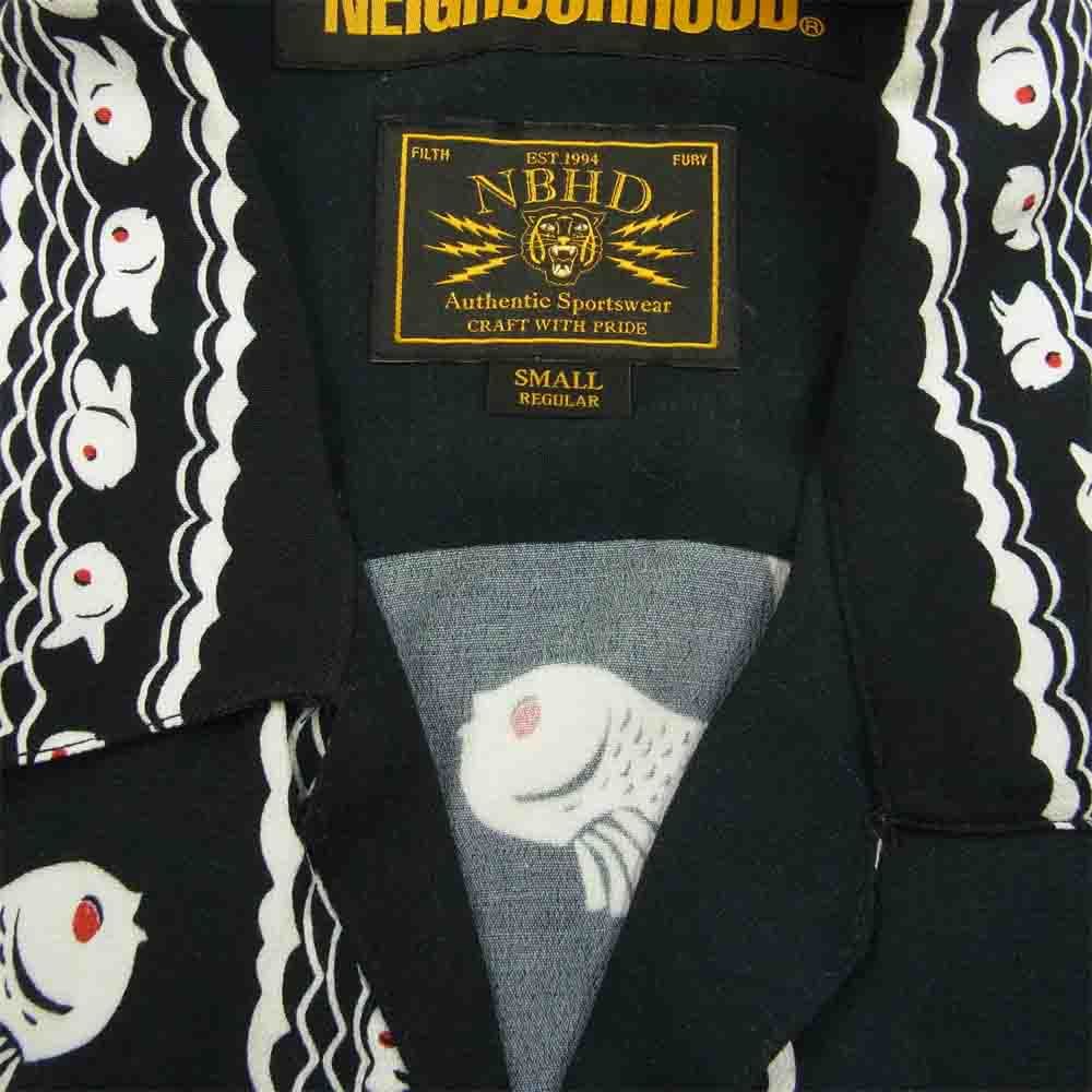 NEIGHBORHOOD ネイバーフッド 181TSNH-SHM04 OTHA FISH ALOHA R-SHIRT SS フィッシュ アロハ シャツ ダークネイビー系 S【中古】