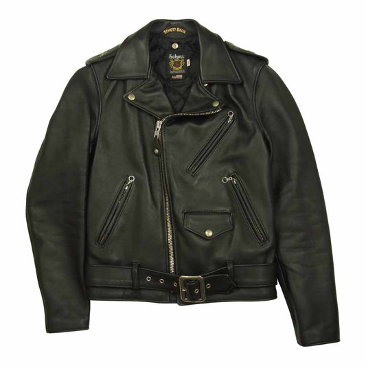 schott ショット 613US ワンスター レザー ライダース ジャケット ブラック系 34【中古】