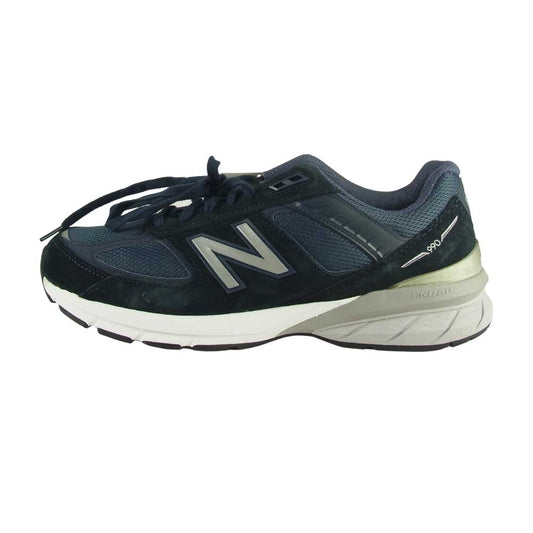 NEW BALANCE ニューバランス M990 NV5 USA製 スエード ローカット スニーカー ネイビー系 28㎝【新古品】【未使用】【中古】