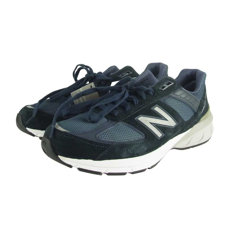 NEW BALANCE ニューバランス M990 NV5 USA製 スエード ローカット スニーカー ネイビー系 28㎝【新古品】【未使用】【中古】