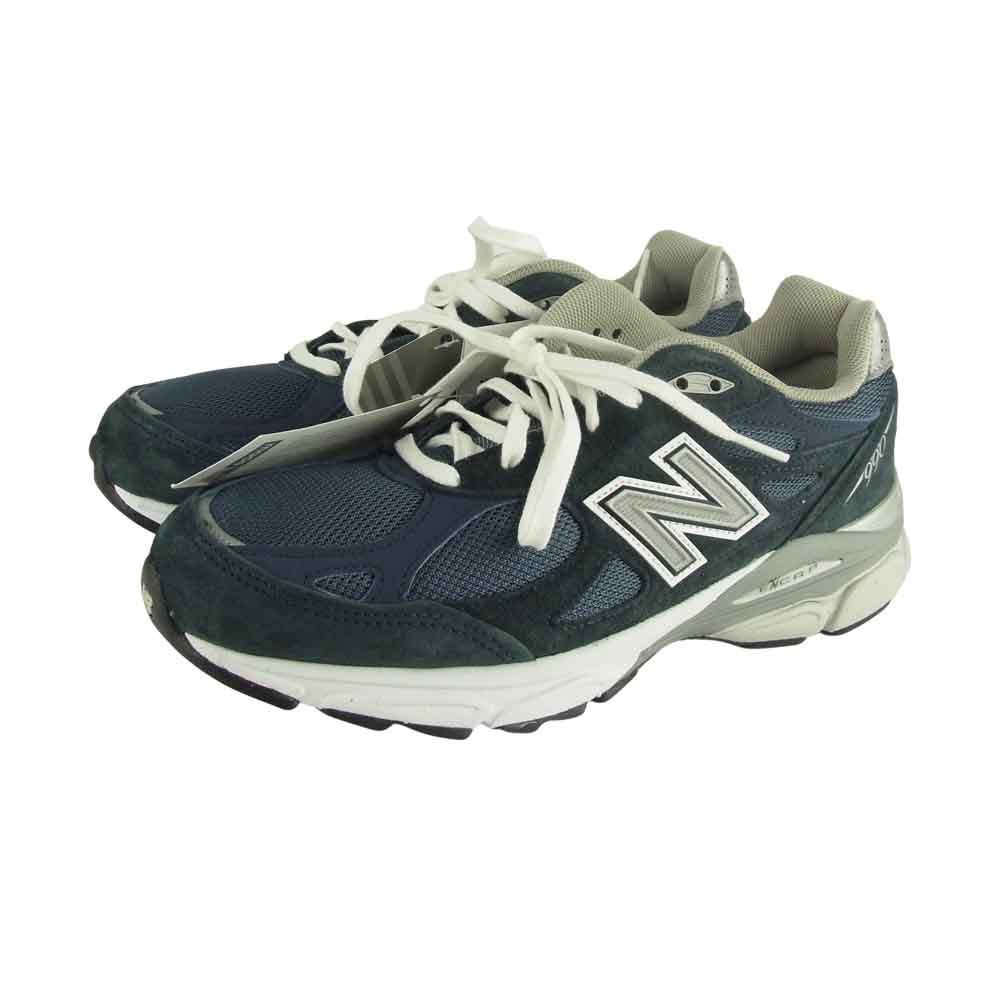 NEW BALANCE ニューバランス M990 NB3  USA製 スエード ローカット スニーカー ネイビー系 26㎝【新古品】【未使用】【中古】