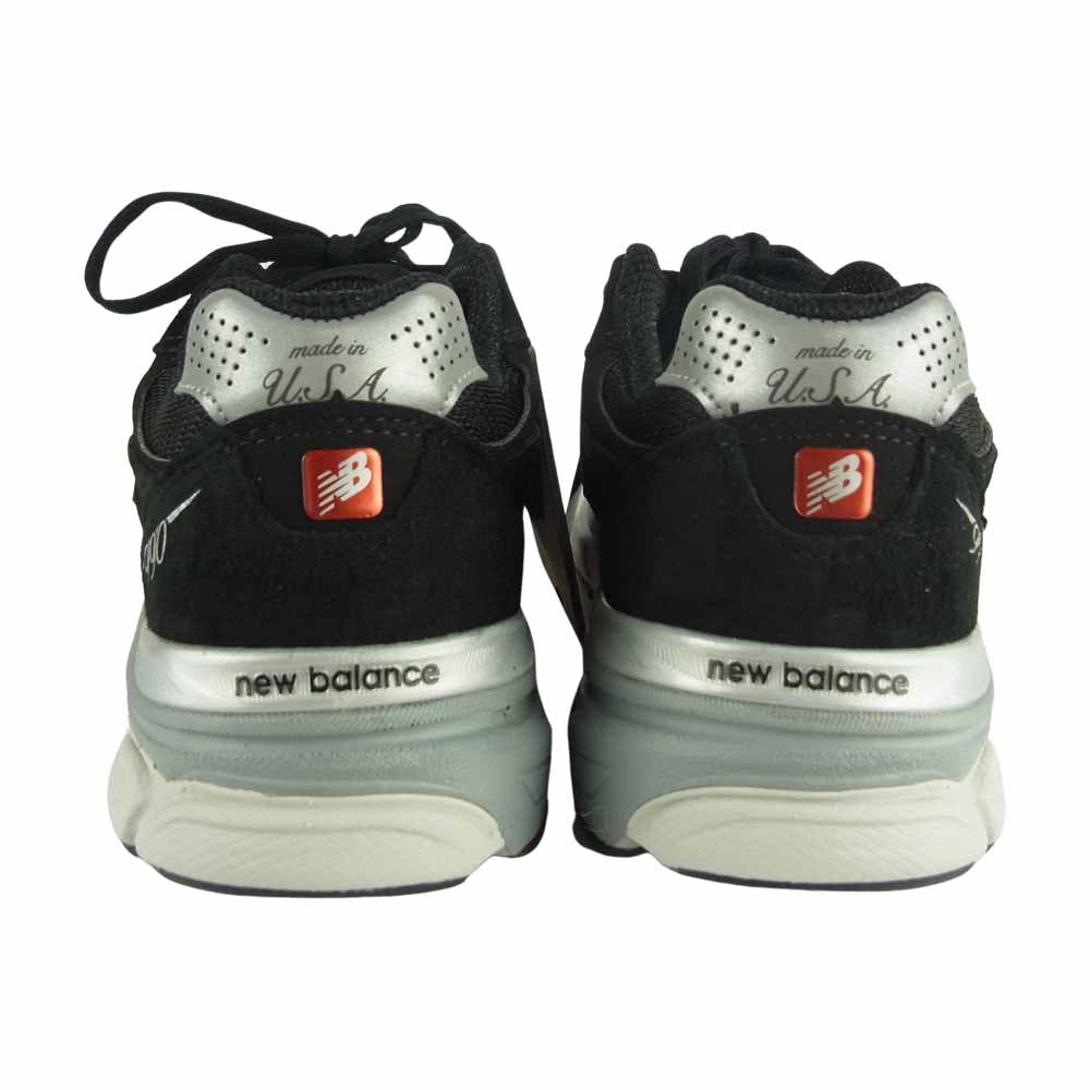 NEW BALANCE ニューバランス M990 BS3 USA製 スエード ローカット スニーカー ブラック系 26㎝【新古品】【未使用】【中古】