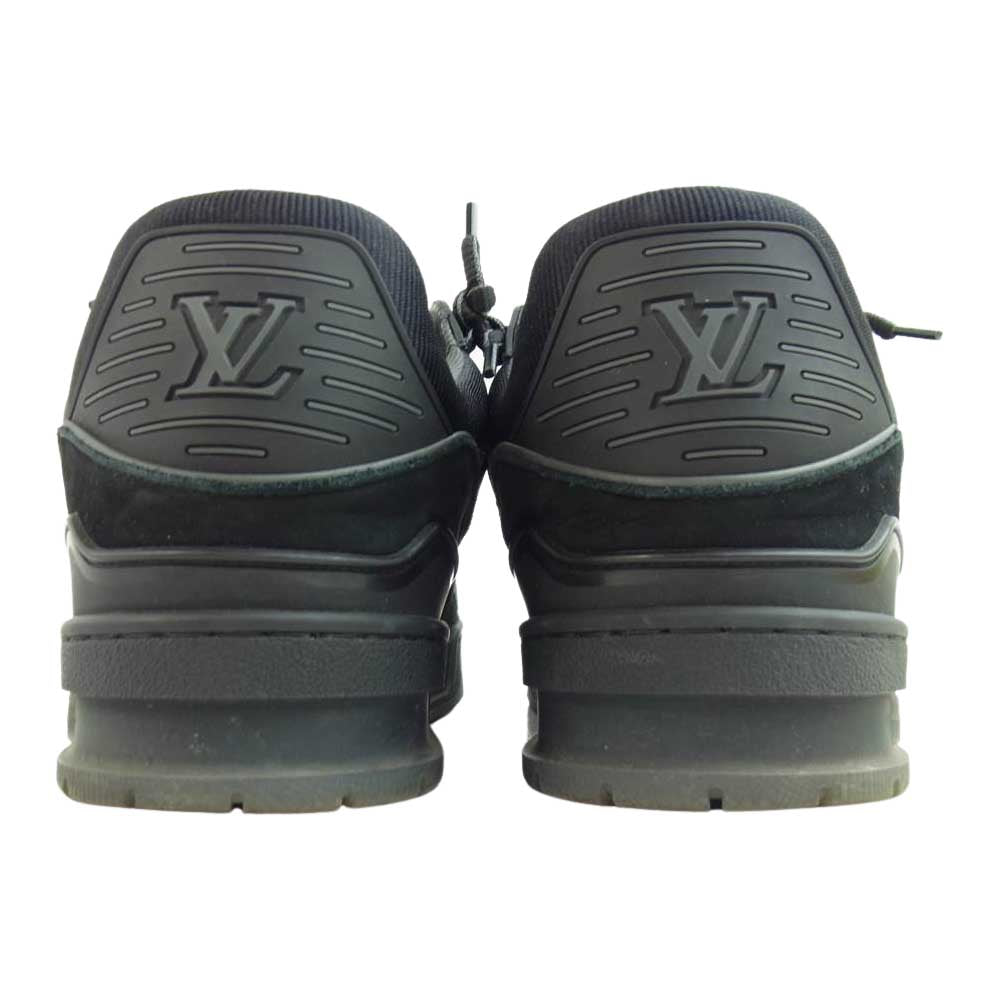 LOUIS VUITTON ルイ・ヴィトン LV トレイナー ライン スエード スニーカー ブラック ブラック系 8【中古】