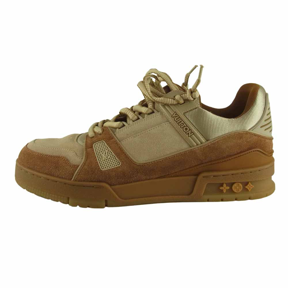 LOUIS VUITTON ルイ・ヴィトン 1A5Q01 LV トレイナー ライン スエード スニーカー ブラウン ブラウン系 8【中古】