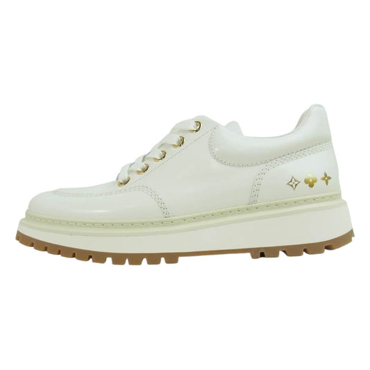 LOUIS VUITTON ルイ・ヴィトン アベスライン ダービー レザー スニーカー ホワイト ホワイト系 8【極上美品】【中古】