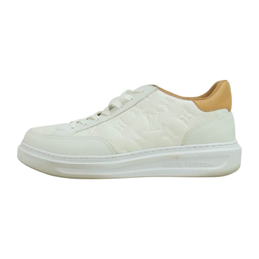 LOUIS VUITTON ルイ・ヴィトン 1A8V3L ビバリーヒルズ ライン モノグラム レザー スニーカー ホワイト ホワイト系 8【中古】