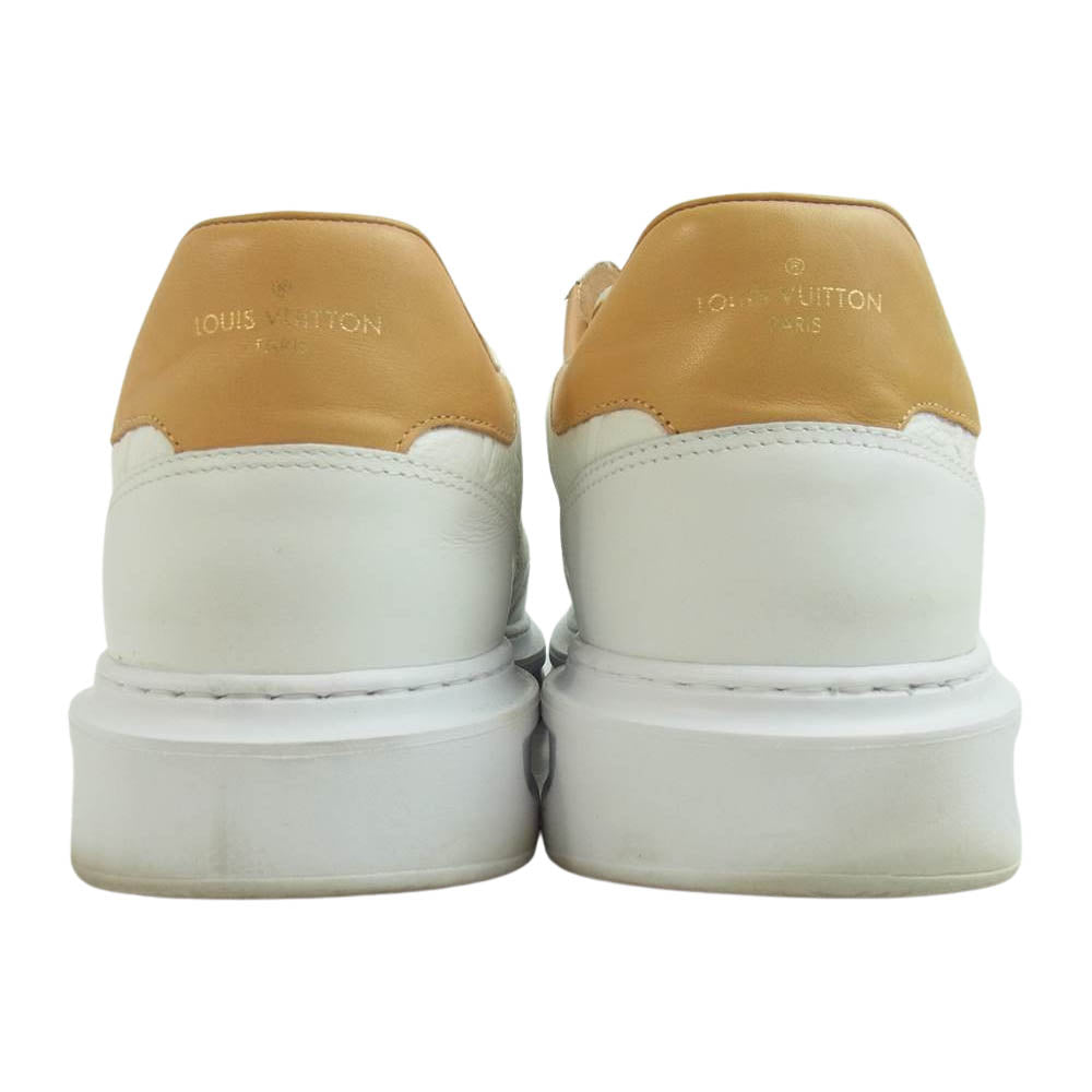 LOUIS VUITTON ルイ・ヴィトン 1A8V3L ビバリーヒルズ ライン モノグラム レザー スニーカー ホワイト ホワイト系 8【中古】
