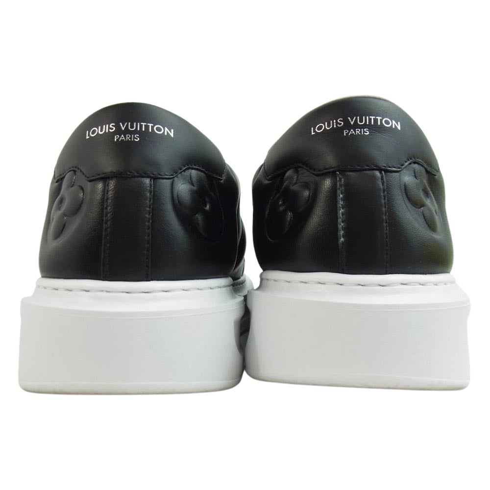 LOUIS VUITTON ルイ・ヴィトン 1A9FAN ビバリーヒルズ　ライン モノグラムジャイアント スリッポン レザー スニーカー ブラック系 8【中古】