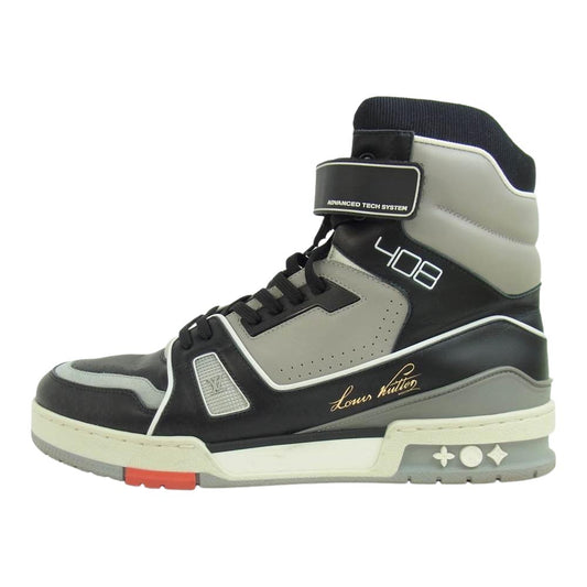 LOUIS VUITTON ルイ・ヴィトン 1A54IS LV トレイナー ベルクロ スニーカー ブーツ ハイ ブラック系 8【中古】