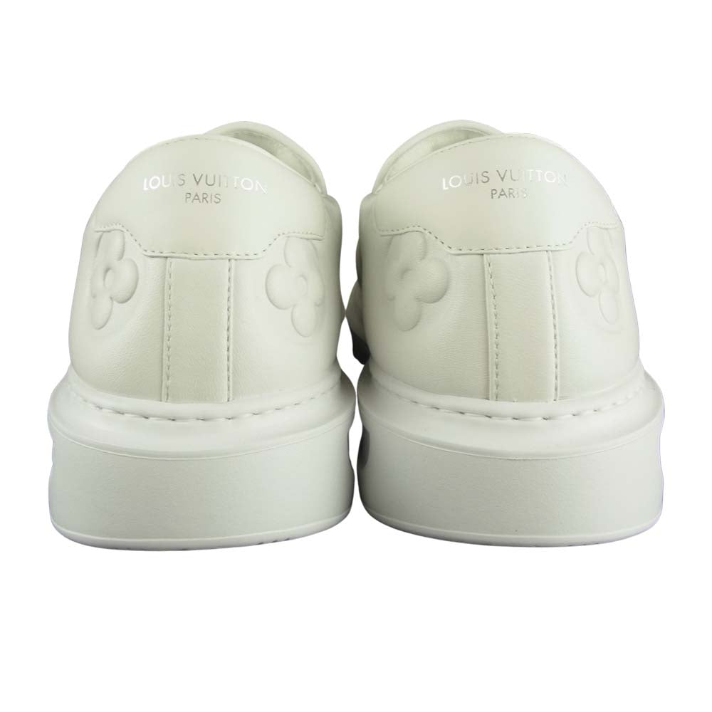 LOUIS VUITTON ルイ・ヴィトン 1A9K9H ビバリーヒルズ　ライン モノグラムジャイアント スリッポン レザー スニーカー ホワイト ホワイト系 8【極上美品】【中古】