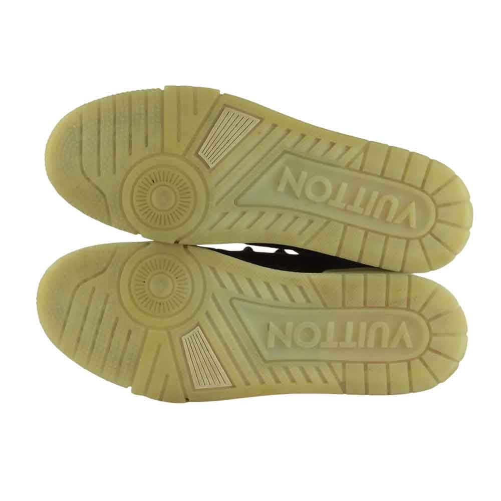 LOUIS VUITTON ルイ・ヴィトン 1A5UR6 LVトレイナー ライン モノグラム スエード スニーカー ブラウン系 8【中古】