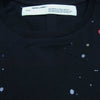 OFF-WHITE オフホワイト OMAA027R19185033 SIMMP. Splash T-shirt スプラッシュ ペイント 半袖Tシャツ ブラック系 L【中古】