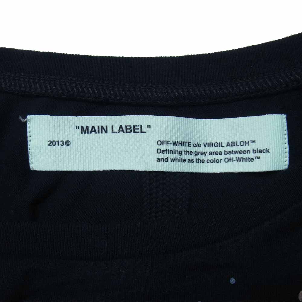 OFF-WHITE オフホワイト OMAA027R19185033 SIMMP. Splash T-shirt スプラッシュ ペイント 半袖Tシャツ ブラック系 L【中古】