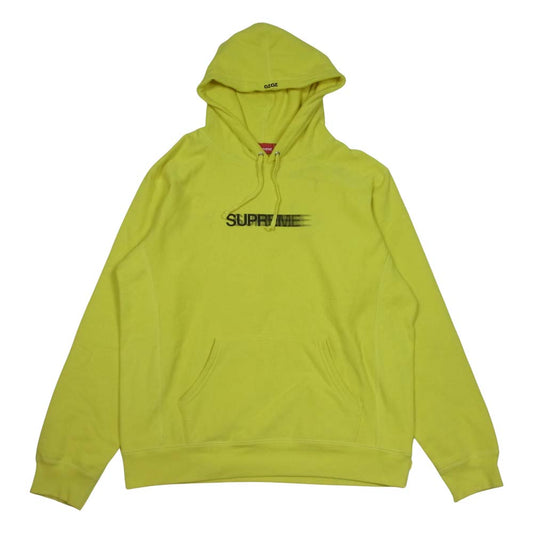 Supreme シュプリーム 20SS Motion Logo Hooded Sweatshirt モーション ロゴ フーデッド スウェット プルオーバー パーカー イエロー系 L【中古】