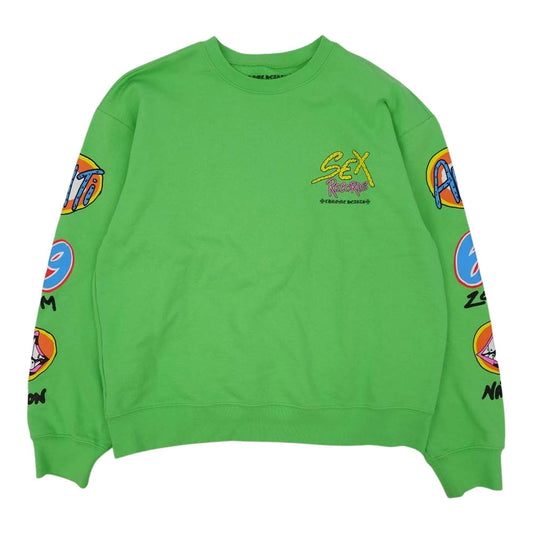 CHROME HEARTS クロムハーツ（原本無） MATTY BOY マッティーボーイ PPO SEXRCD GRN SWTSHRT Sex Records セックスレコード スウェット トレーナー  グリーン系 XL【中古】