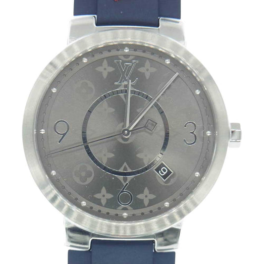 LOUIS VUITTON ルイ・ヴィトン Q1DM0 タンブール スリム エクリプス ラバーバンド シルバー系 ネイビー系【中古】