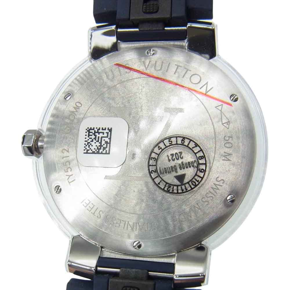 LOUIS VUITTON ルイ・ヴィトン Q1DM0 タンブール スリム エクリプス ラバーバンド シルバー系 ネイビー系【中古】