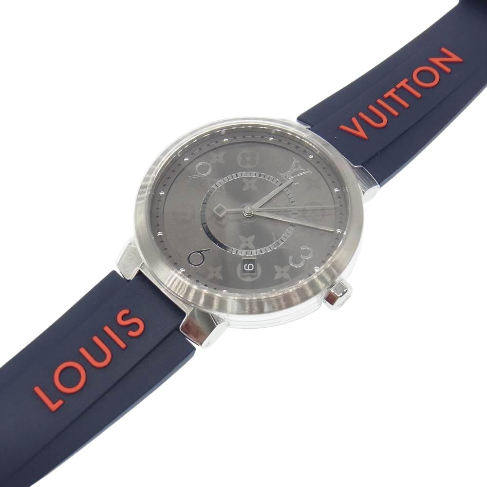 LOUIS VUITTON ルイ・ヴィトン Q1DM0 タンブール スリム エクリプス ラバーバンド シルバー系 ネイビー系【中古】