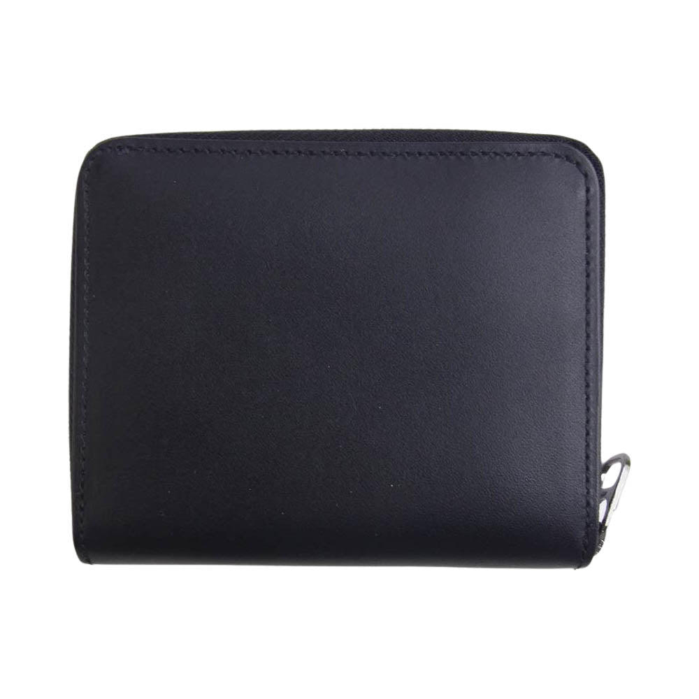 JAM HOME MADE ジャムホームメイド レザー 二つ折り ラウンドジップ ウォレット 財布 ブラック系【美品】【中古】