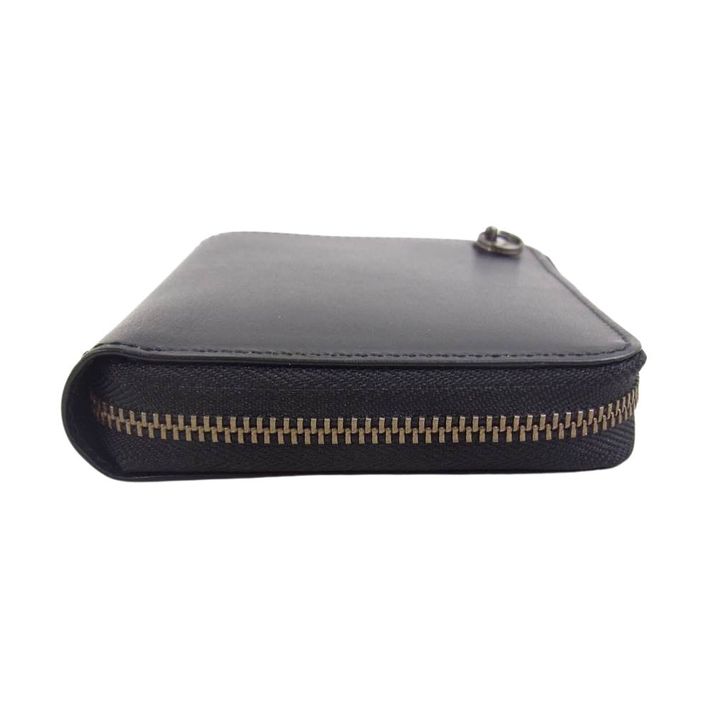 JAM HOME MADE ジャムホームメイド レザー 二つ折り ラウンドジップ ウォレット 財布 ブラック系【美品】【中古】