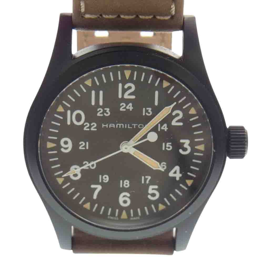 HAMILTON ハミルトン H694090 カーキフィールドメカニカル 手巻き 時計 ブラウン系【美品】【中古】