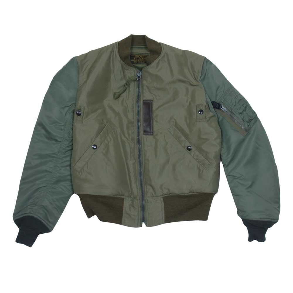 Buzz Rickson's バズリクソンズ BR12666BM × BEAMS 別注 MA-1 ツートン フライト ジャケット カーキ系 36【中古】