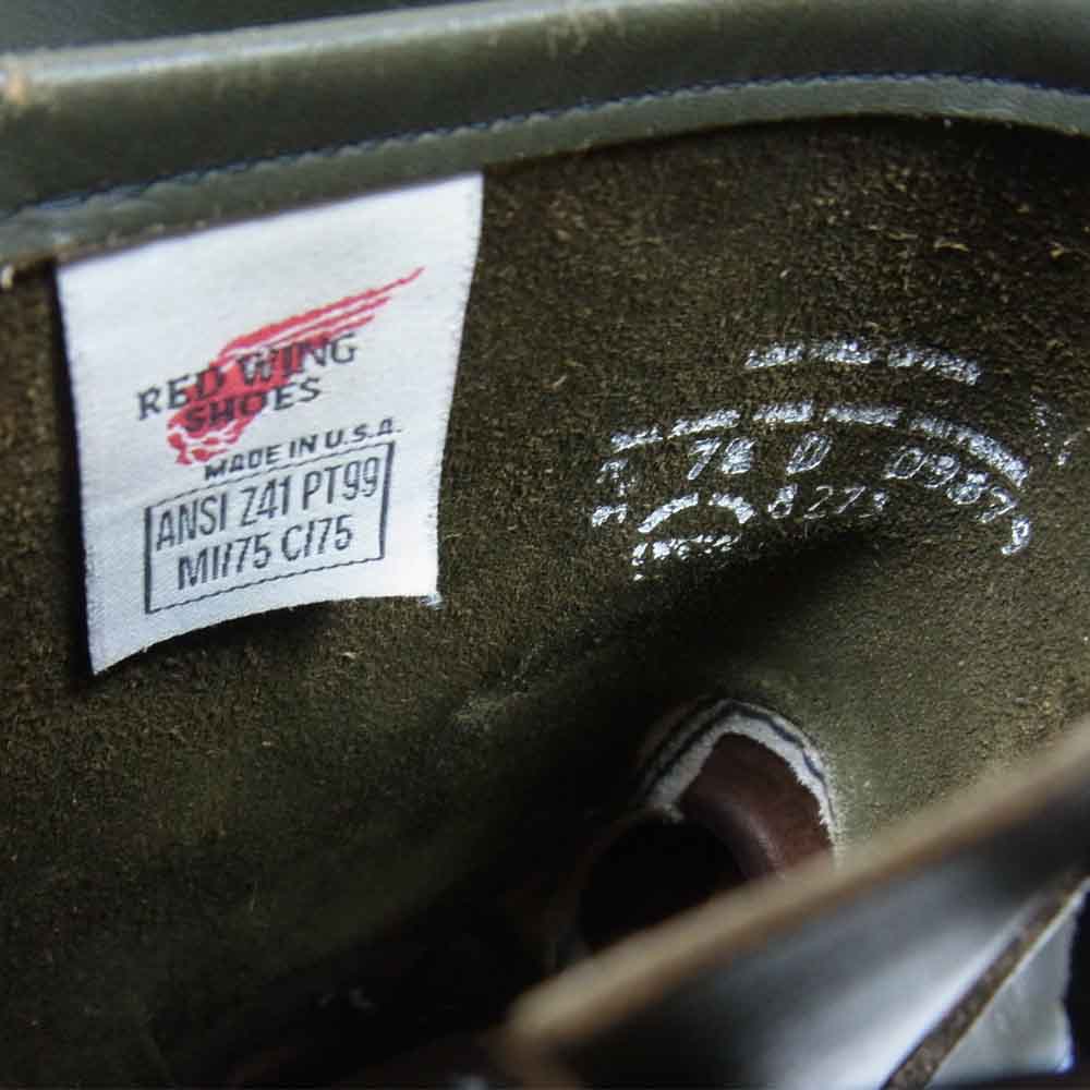 RED WING レッドウィング 8273 PT99 刺繍タグ カンガタン ブーツ グリーン系 7.5D【中古】