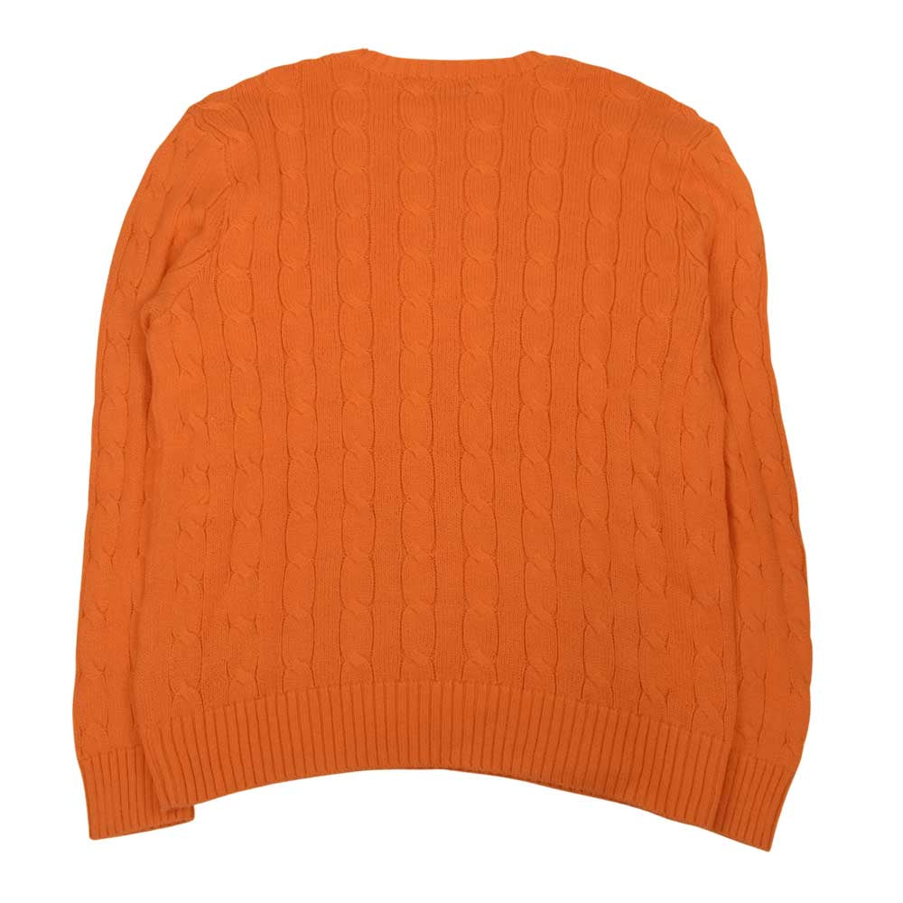 POLO RALPH LAUREN ポロ・ラルフローレン ケーブル ニット セーター オレンジ系 S【中古】
