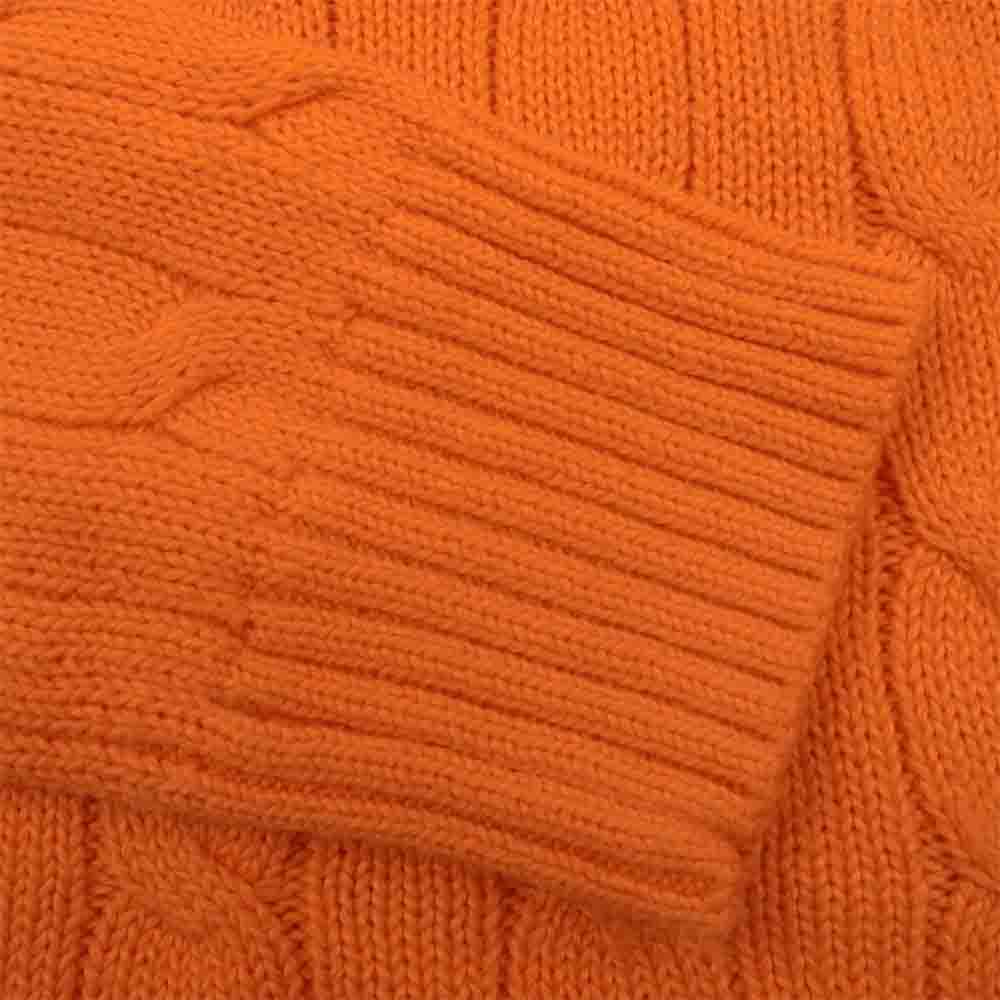 POLO RALPH LAUREN ポロ・ラルフローレン ケーブル ニット セーター オレンジ系 S【中古】