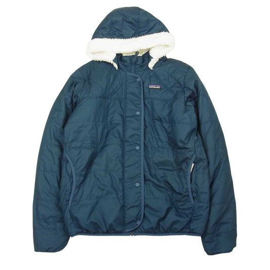 patagonia パタゴニア 18AW 68180 Girls' Reversible Dream Song Hoody ガールズ リバーシブル ドリーム ソング フーディ ネイビー系 XXL【中古】