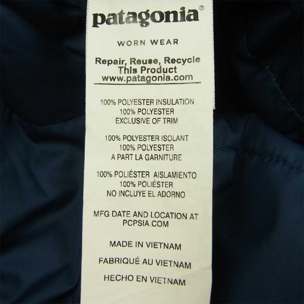 patagonia パタゴニア 18AW 68180 Girls' Reversible Dream Song Hoody ガールズ リバーシブル ドリーム ソング フーディ ネイビー系 XXL【中古】