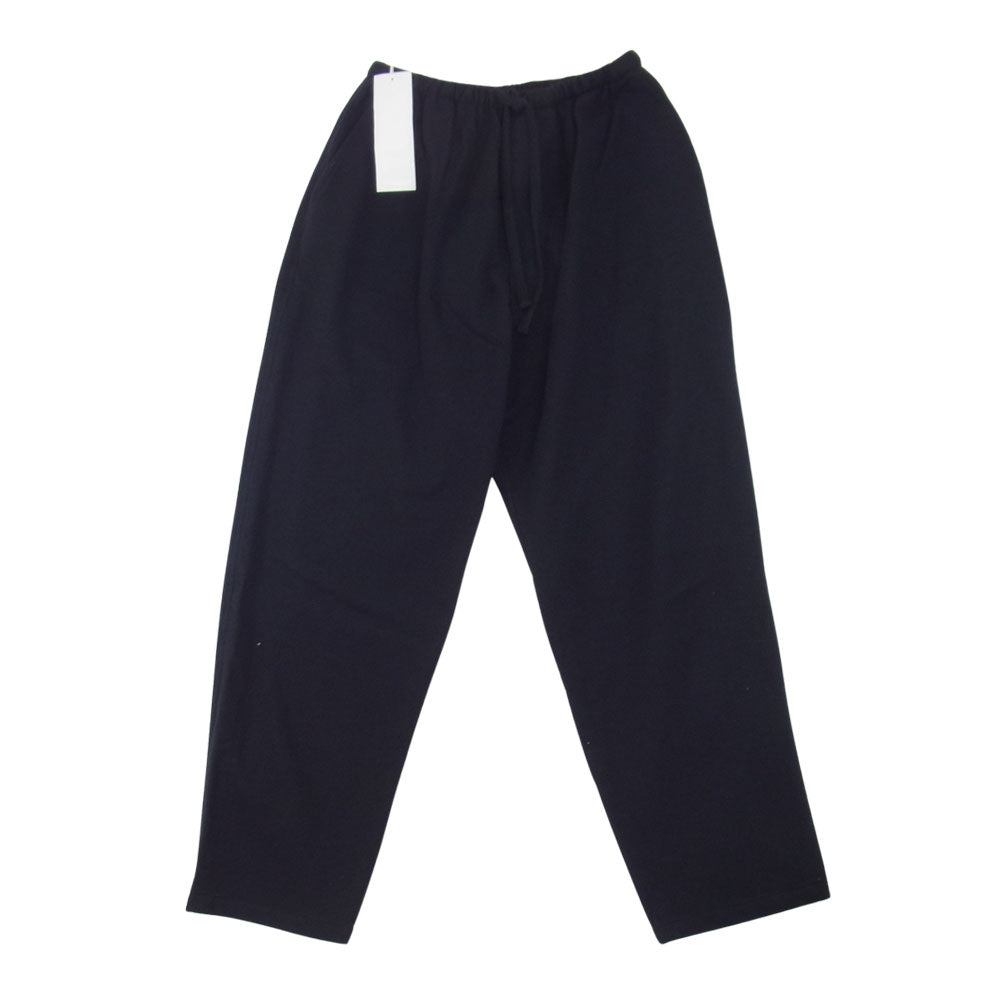 COMOLI コモリ 21AW U03-03005 強縮ウール ドローストリング パンツ ネイビー系 1【美品】【中古】