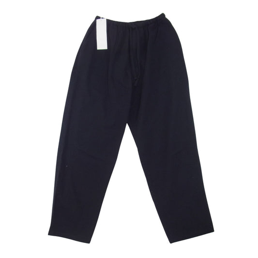 COMOLI コモリ 21AW U03-03005 強縮ウール ドローストリング パンツ ネイビー系 1【美品】【中古】