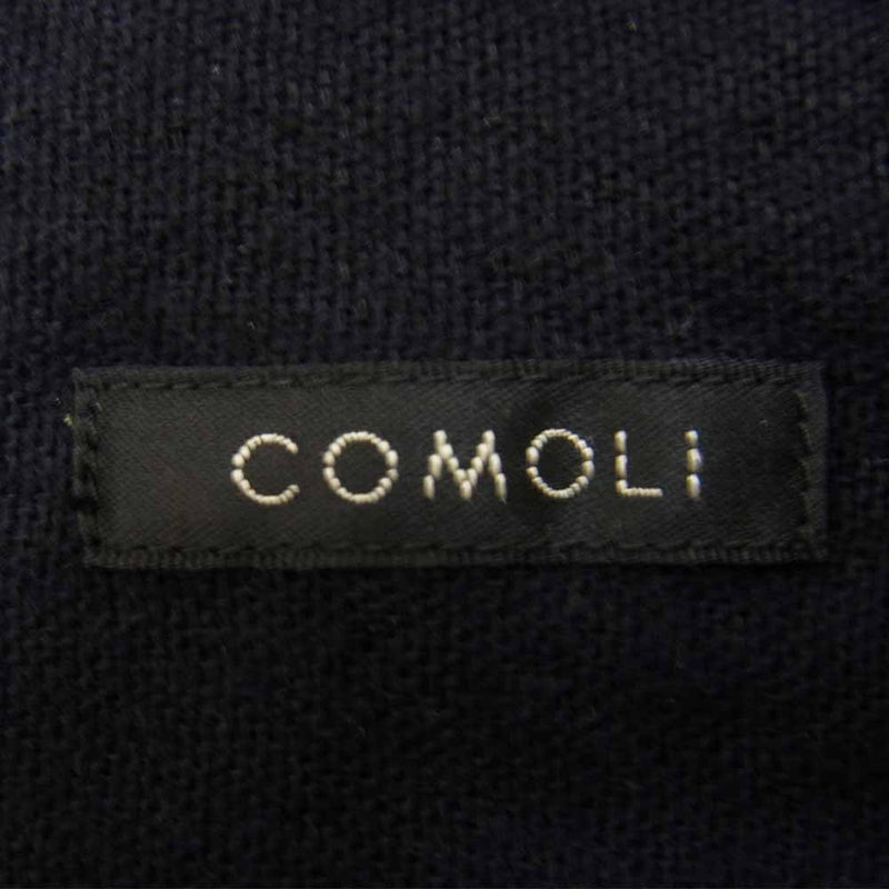 COMOLI 21AW カシミヤ和紙ワークシャツ サイズ2 ネイビー 新品未使用