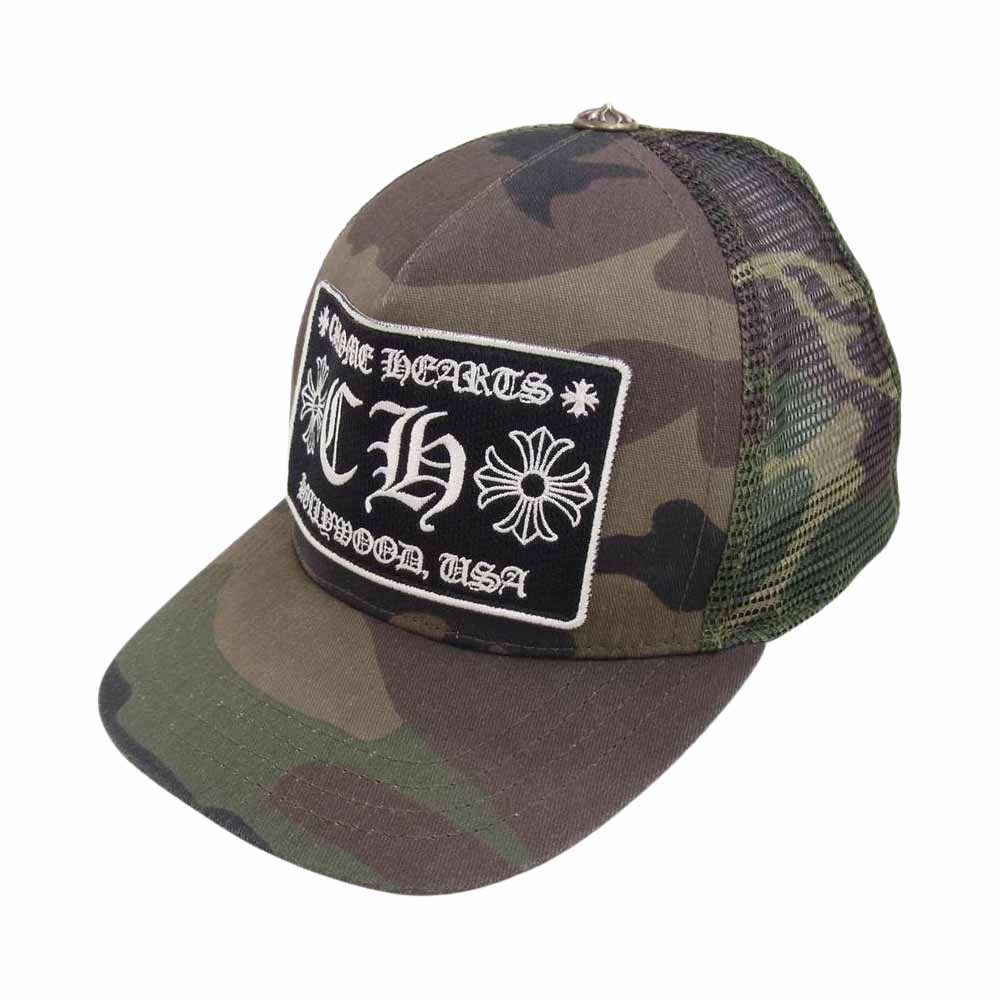 CHROME HEARTS クロムハーツ（原本有） TRUCKER CAP クロス パッチ トラッカー キャップ カモ カモ柄 53-60【中古】