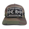 CHROME HEARTS クロムハーツ（原本有） TRUCKER CAP クロス パッチ トラッカー キャップ カモ カモ柄 53-60【中古】