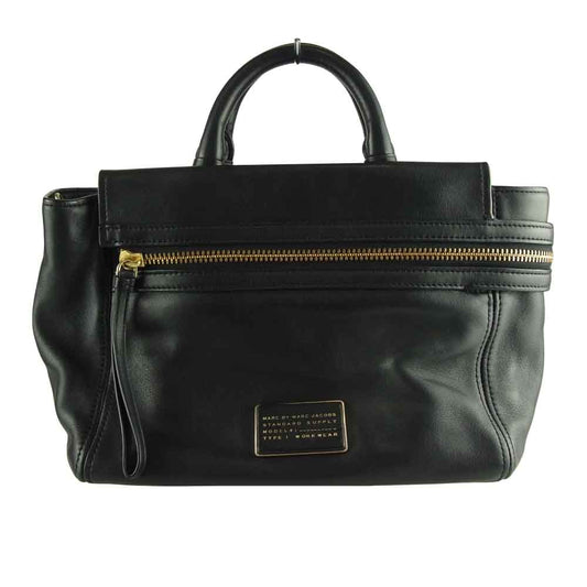 MARC BY MARC JACOBS マークバイマークジェイコブス 2way レザー バッグ ブラック系【中古】