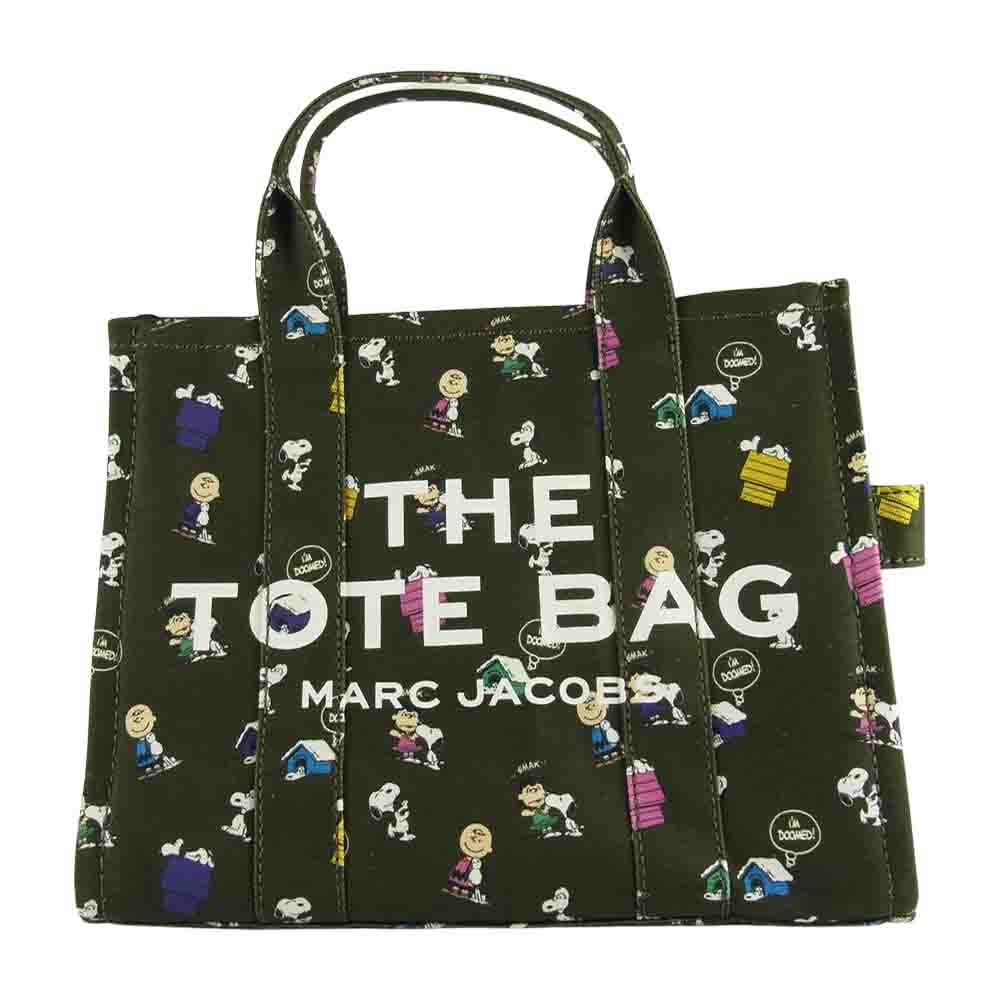 MARC JACOBS マークジェイコブス 21AW PEANUTS THE SMALL TOTE BAG ピーナッツ スヌーピー スモール トート バッグ カーキ系【新古品】【未使用】【中古】