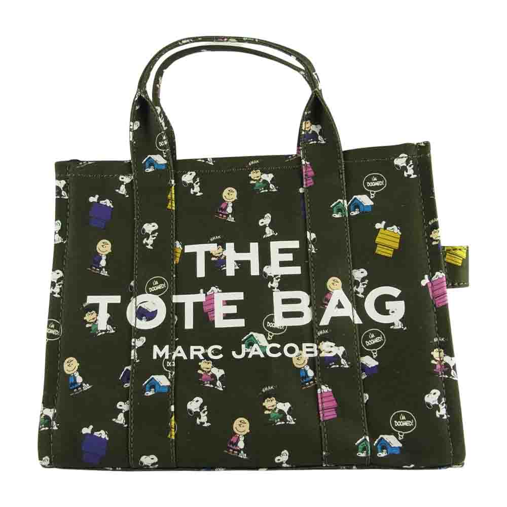 MARC JACOBS マークジェイコブス 21AW PEANUTS THE SMALL TOTE BAG ピーナッツ スヌーピー スモール トート  バッグ カーキ系【新古品】【未使用】【中古】