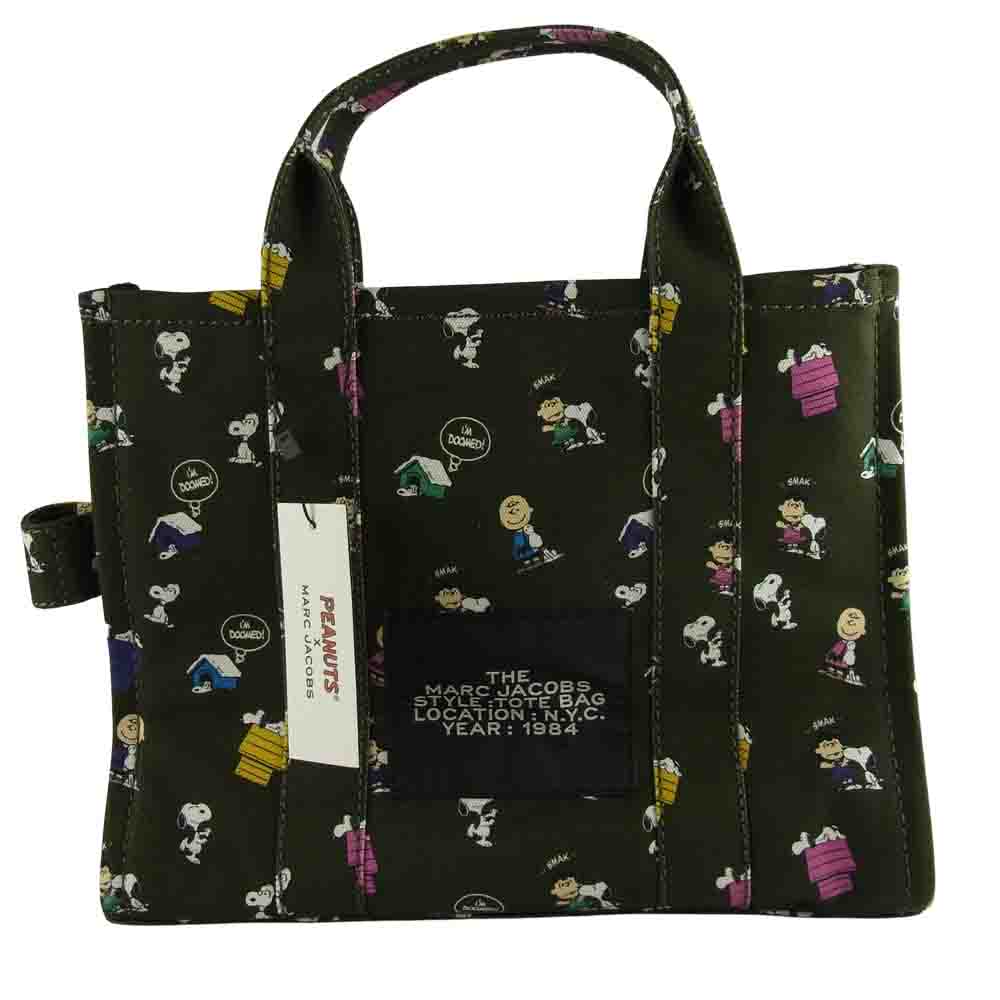 MARC JACOBS マークジェイコブス 21AW PEANUTS THE SMALL TOTE BAG ピーナッツ スヌーピー スモール トート バッグ カーキ系【新古品】【未使用】【中古】
