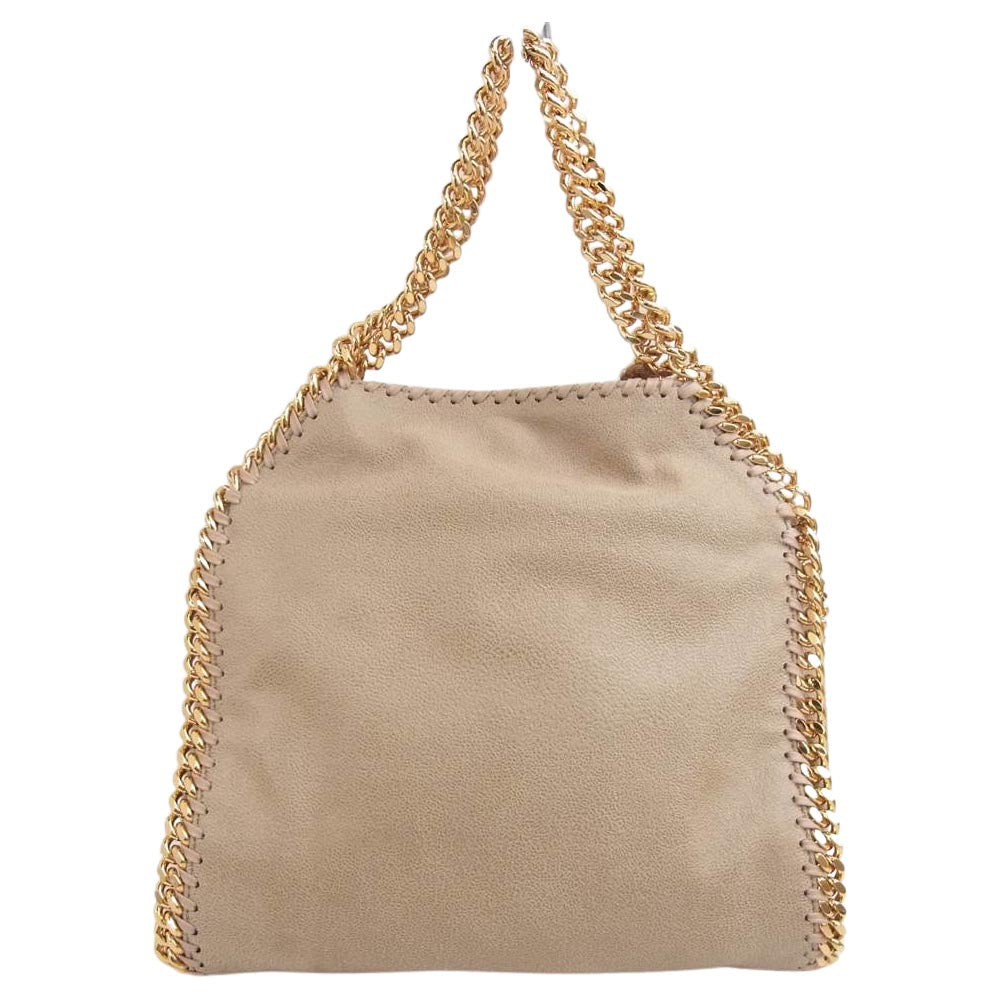 Stella McCartney ステラマッカートニー 371223 W9355 国内正規品 MINI TOTE FALABELLA ファラベラ チェーン ショルダー ミニトート バッグ ゴールド金具 ベージュ系【美品】【中古】