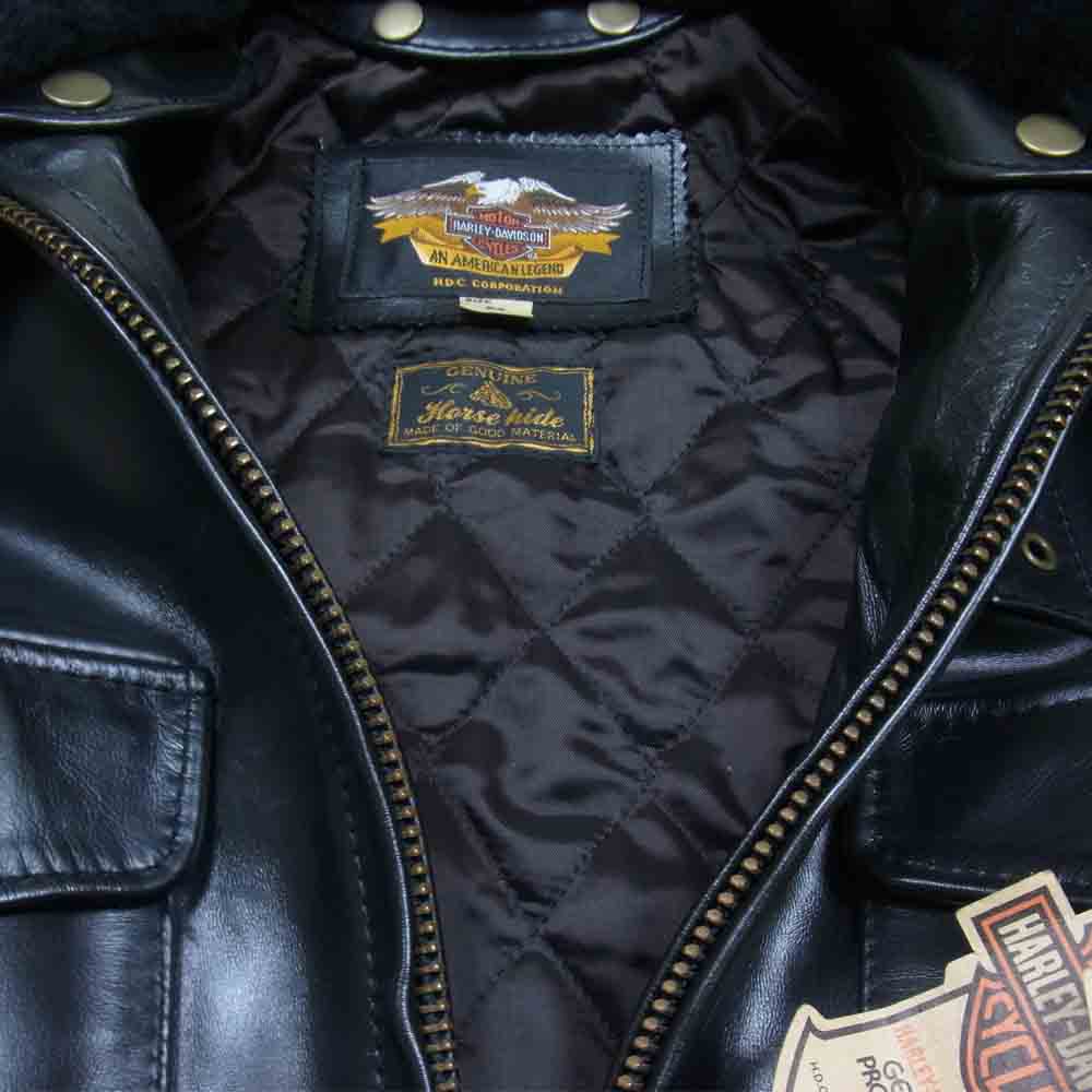 HARLEY DAVIDSON ハーレーダビッドソン ホースハイド レザー 襟ボア