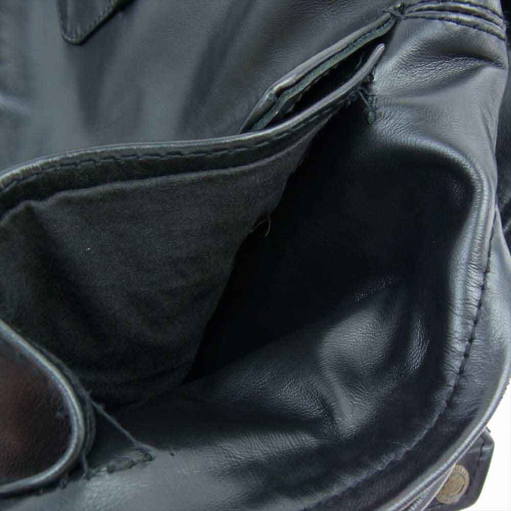 HARLEY DAVIDSON ハーレーダビッドソン ホースハイド レザー 襟ボア付き ジャケット ブラック系 M【中古】
