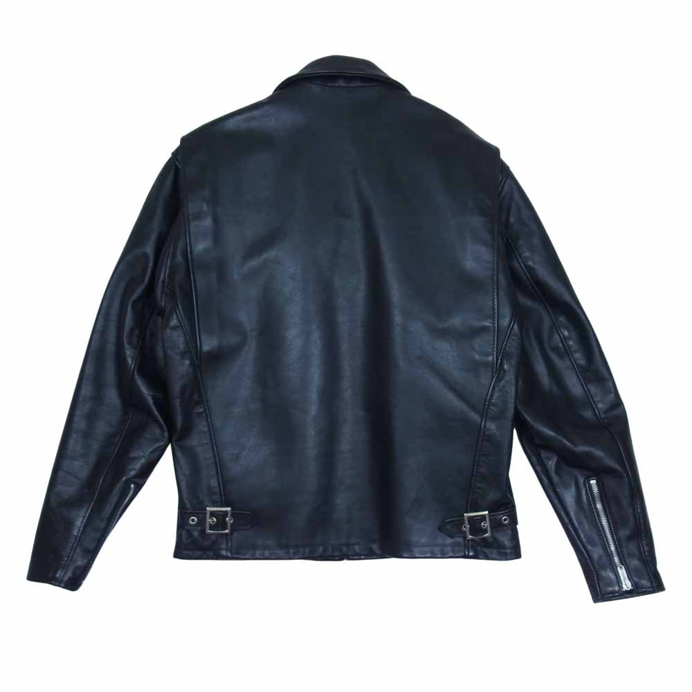 schott ショット 652 USA製 ライナー付き レザー シングル ライダース ジャケット ブラック系 38【中古】