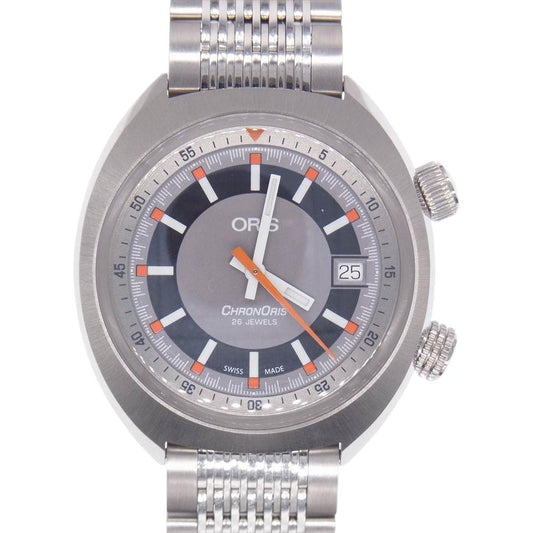 ORIS オリス 7737 クロノリス デイト 自動巻き オート ステンレス 腕時計 リストウォッチ シルバー系【美品】【中古】