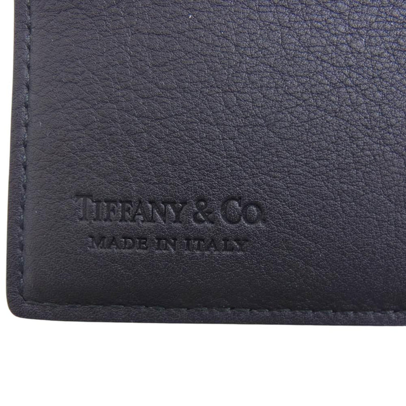 TIFFANY&Co. ティファニー レザー パスポート ケース ブラック系【美品】【中古】