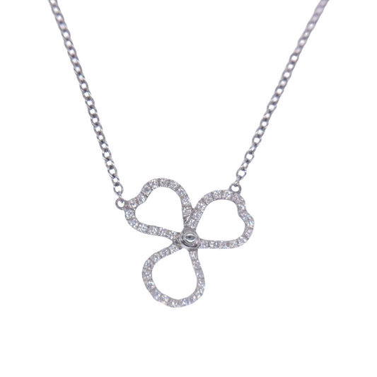 TIFFANY&Co. ティファニー ペーパーフラワー ダイヤモンド PT950 ネックレス シルバー系【中古】