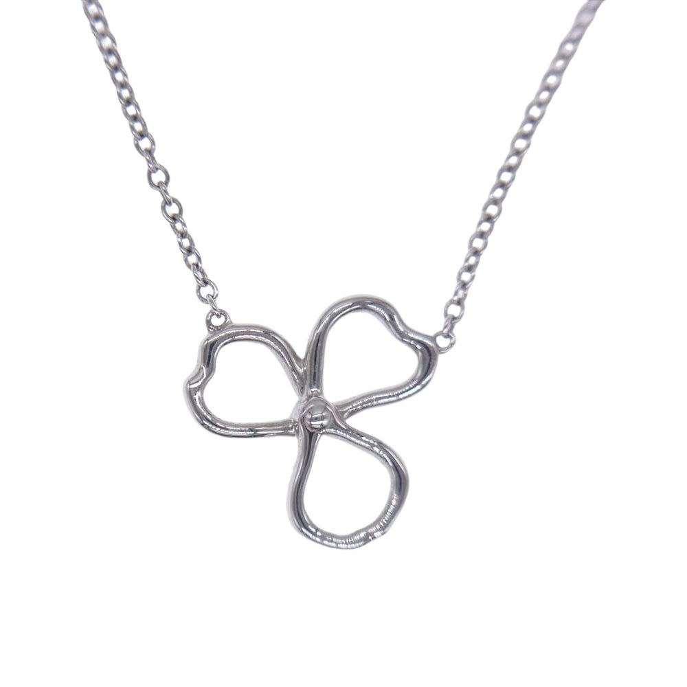 TIFFANY&Co. ティファニー ペーパーフラワー ダイヤモンド PT950 ネックレス シルバー系【中古】